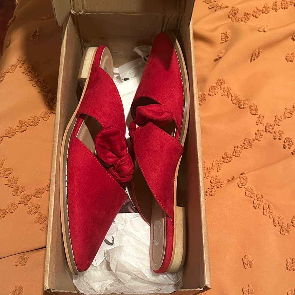 Red Women's Slip-On Shoes